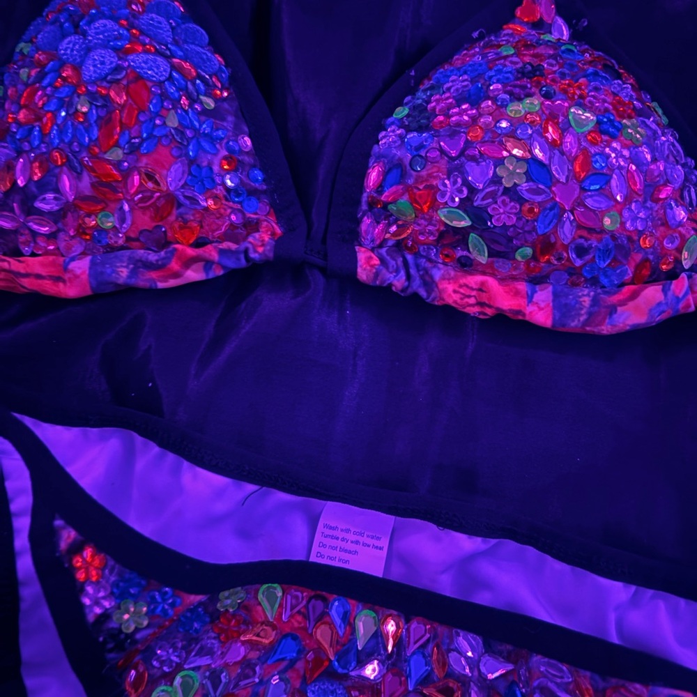 Designer Rhinestone Swim Suit